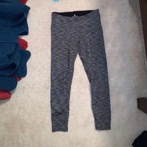 Grey and Black Activewear Leggings with Pocket